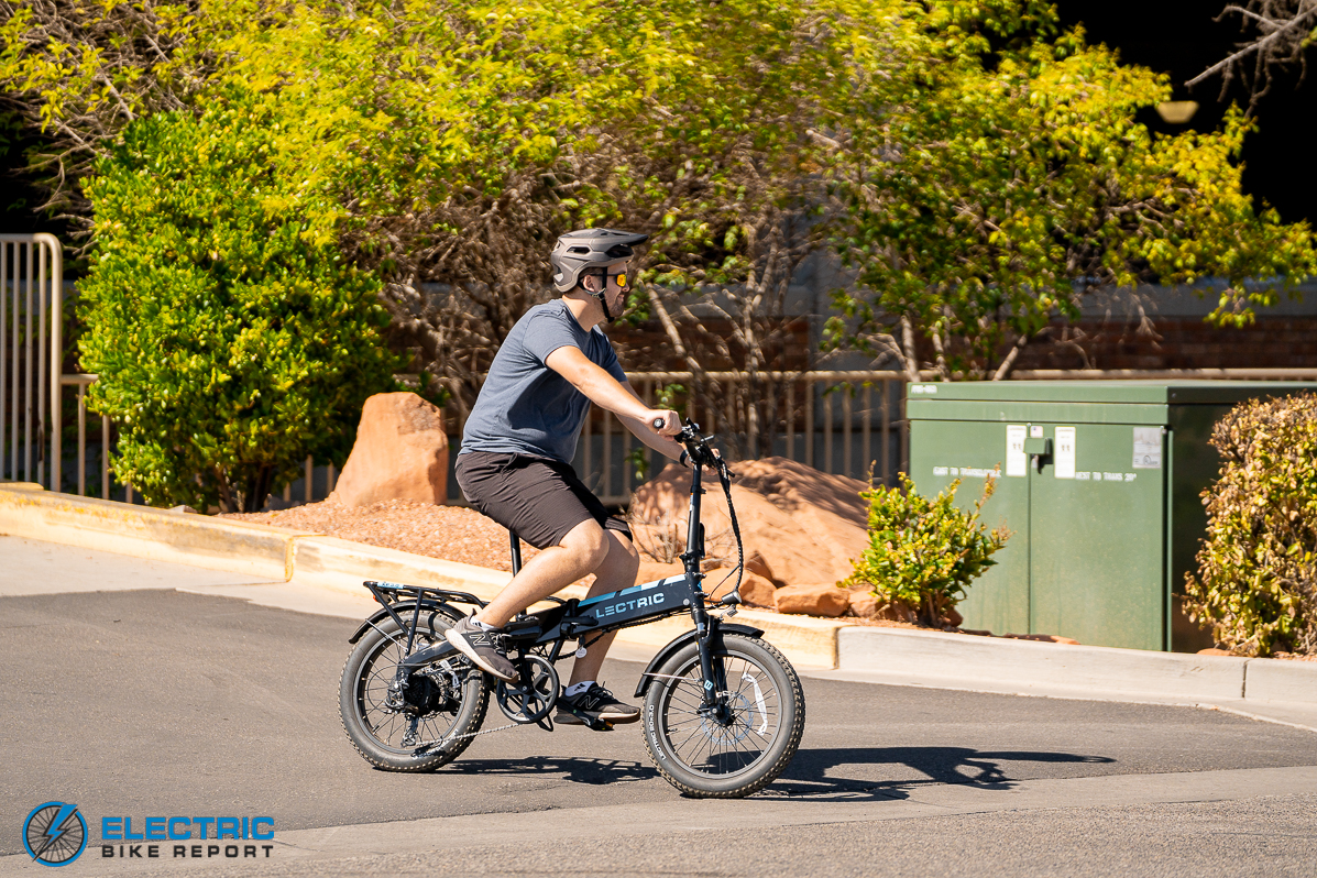 Lectric XP 3.0 E-Bike Review - riding off road on dirt with the fat tires